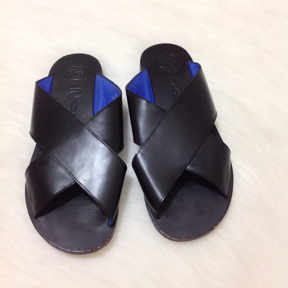Jeffrey Campbell Caprese Crisscross Slide Sandals